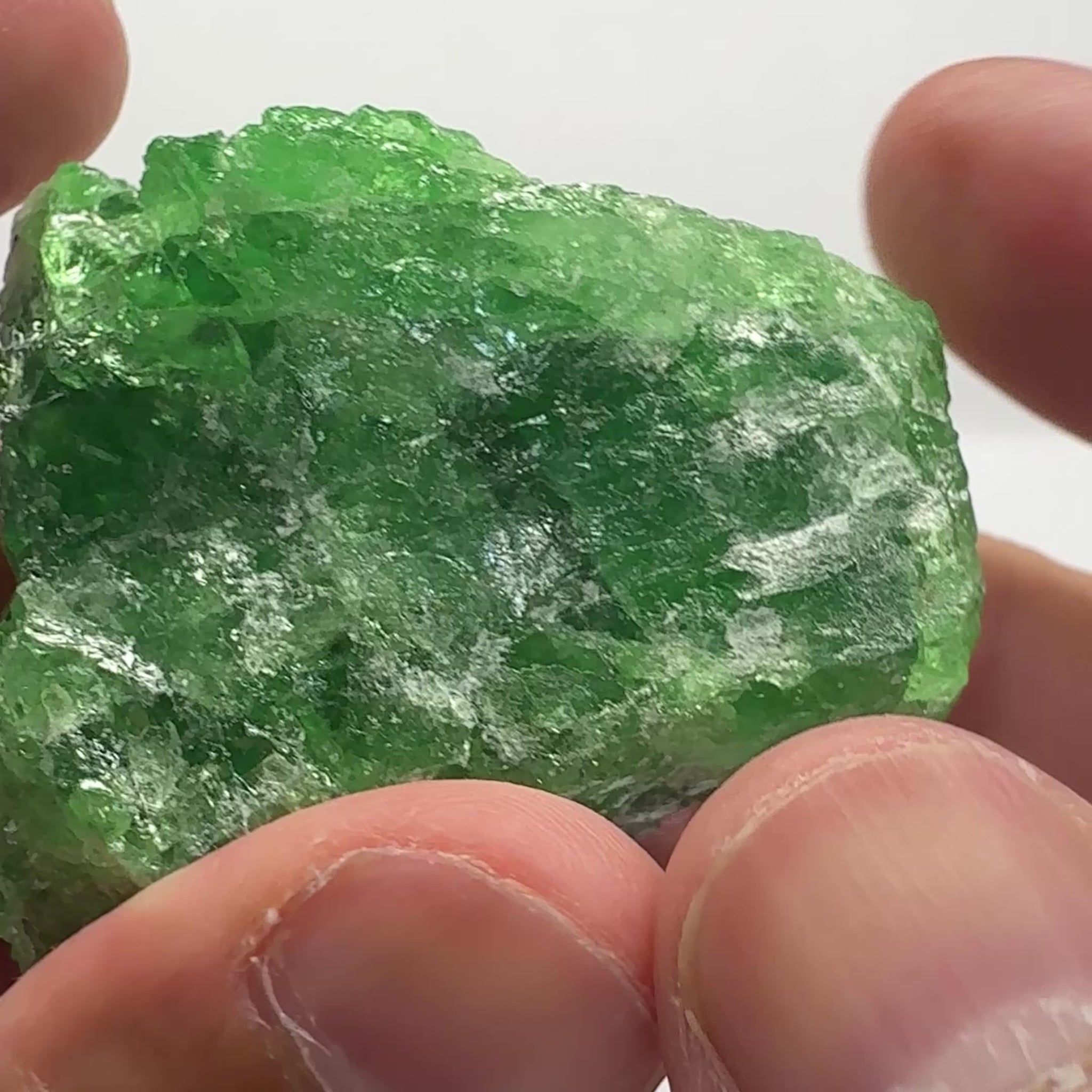 Tsavorite Garnet, 712.50ct / 142.50gm, Olemushuku, Tanzania, Untreated Unheated, a superbly rare piece with faceting portions all round, to be cobbed by a professional, or kept as an investment, see videos