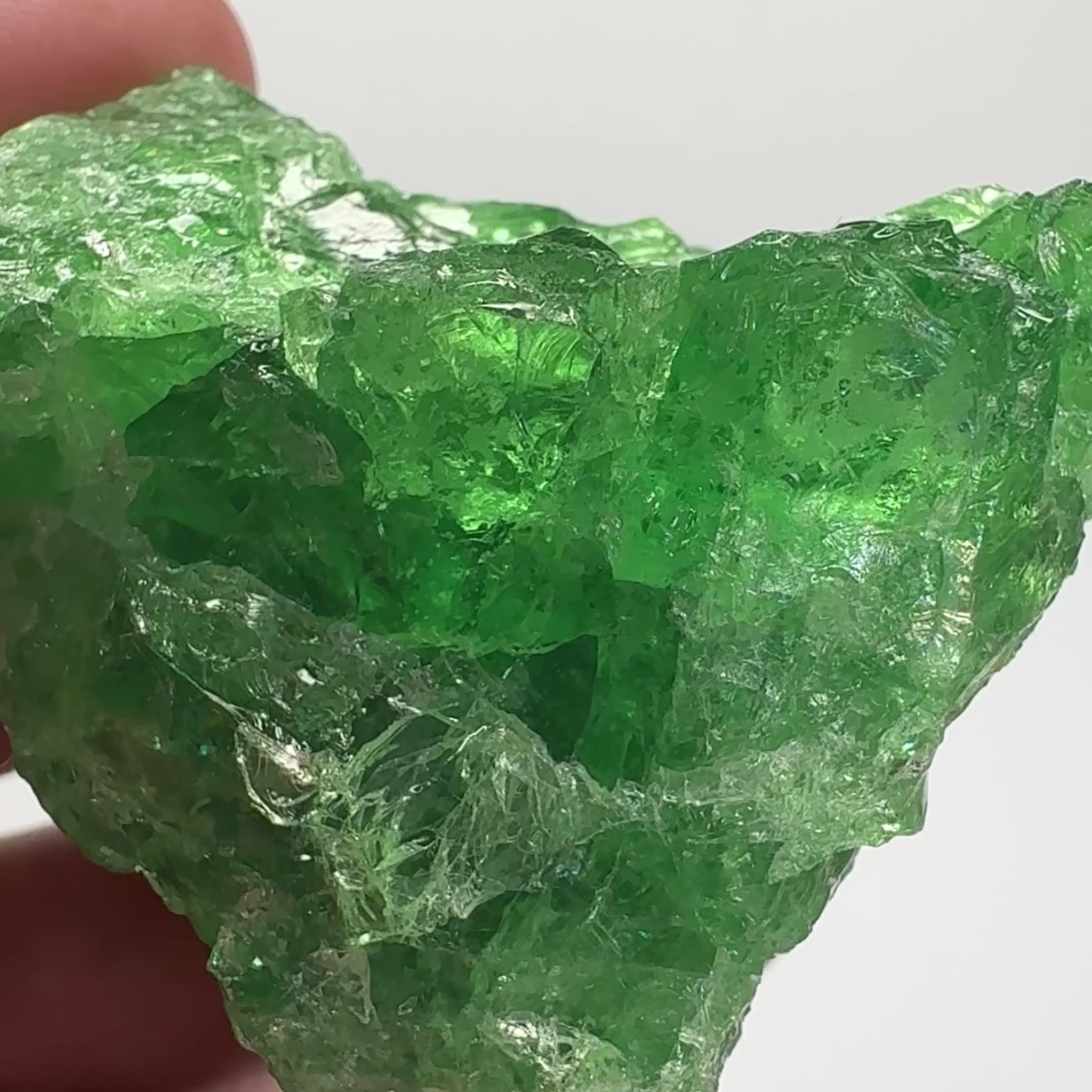 Tsavorite Garnet, 712.50ct / 142.50gm, Olemushuku, Tanzania, Untreated Unheated, a superbly rare piece with faceting portions all round, to be cobbed by a professional, or kept as an investment, see videos