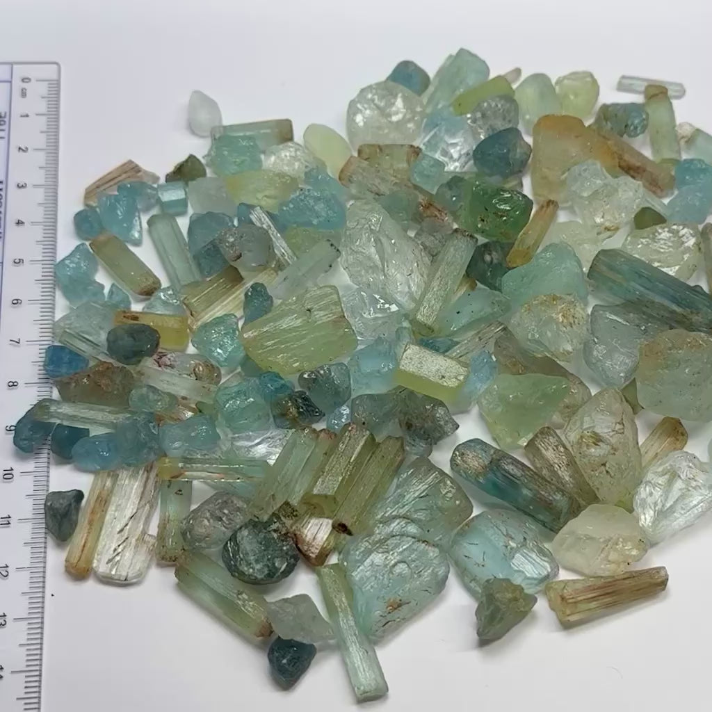 Aquamarine Lot,  261.430gm / 1307.16ct, Songea, Tanzania, Untreated Unheated, Mixed Grade Lot