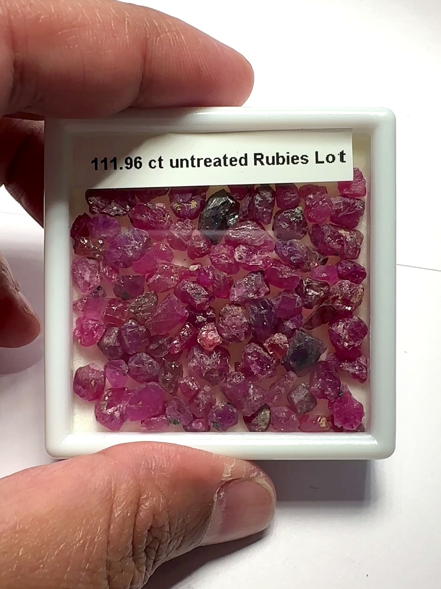 Ruby Lot, 111.96ct, Winza, Tanzania, Untreated Unheated, good for setting as is