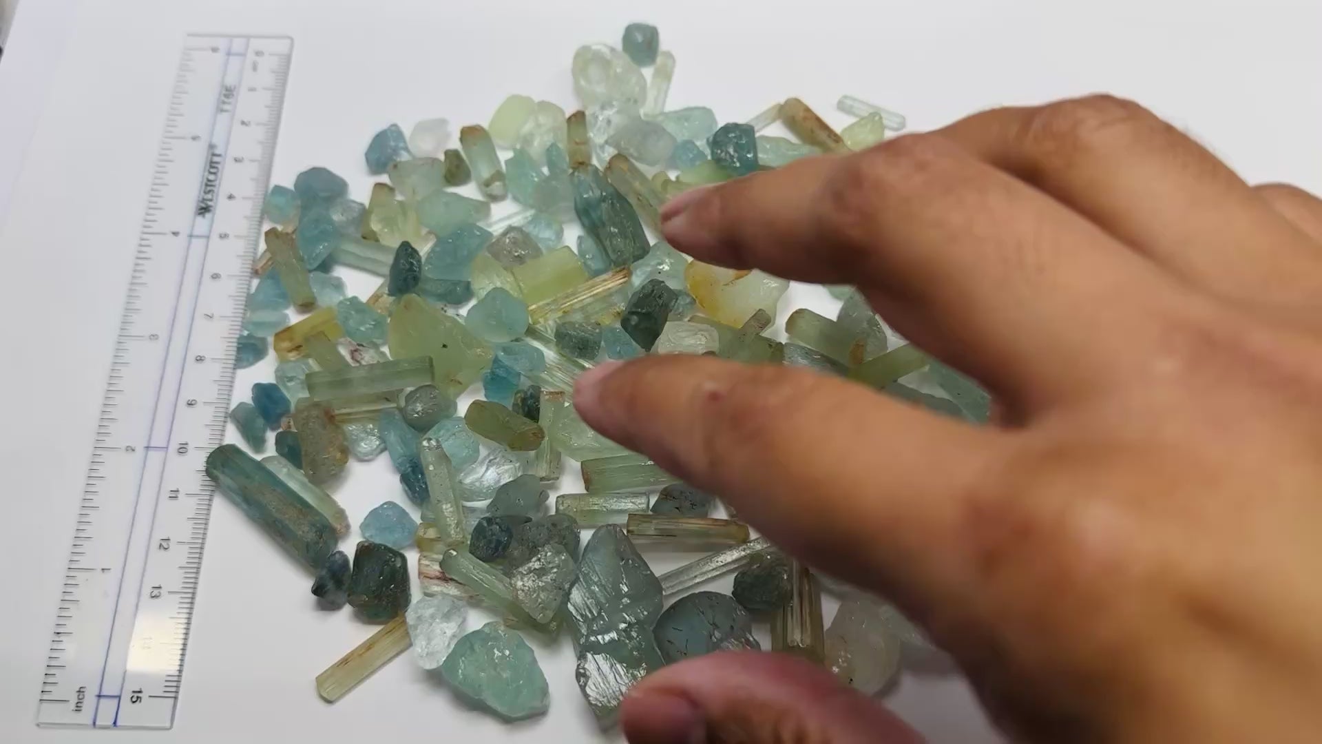 Aquamarine Lot,  261.430gm / 1307.16ct, Songea, Tanzania, Untreated Unheated, Mixed Grade Lot