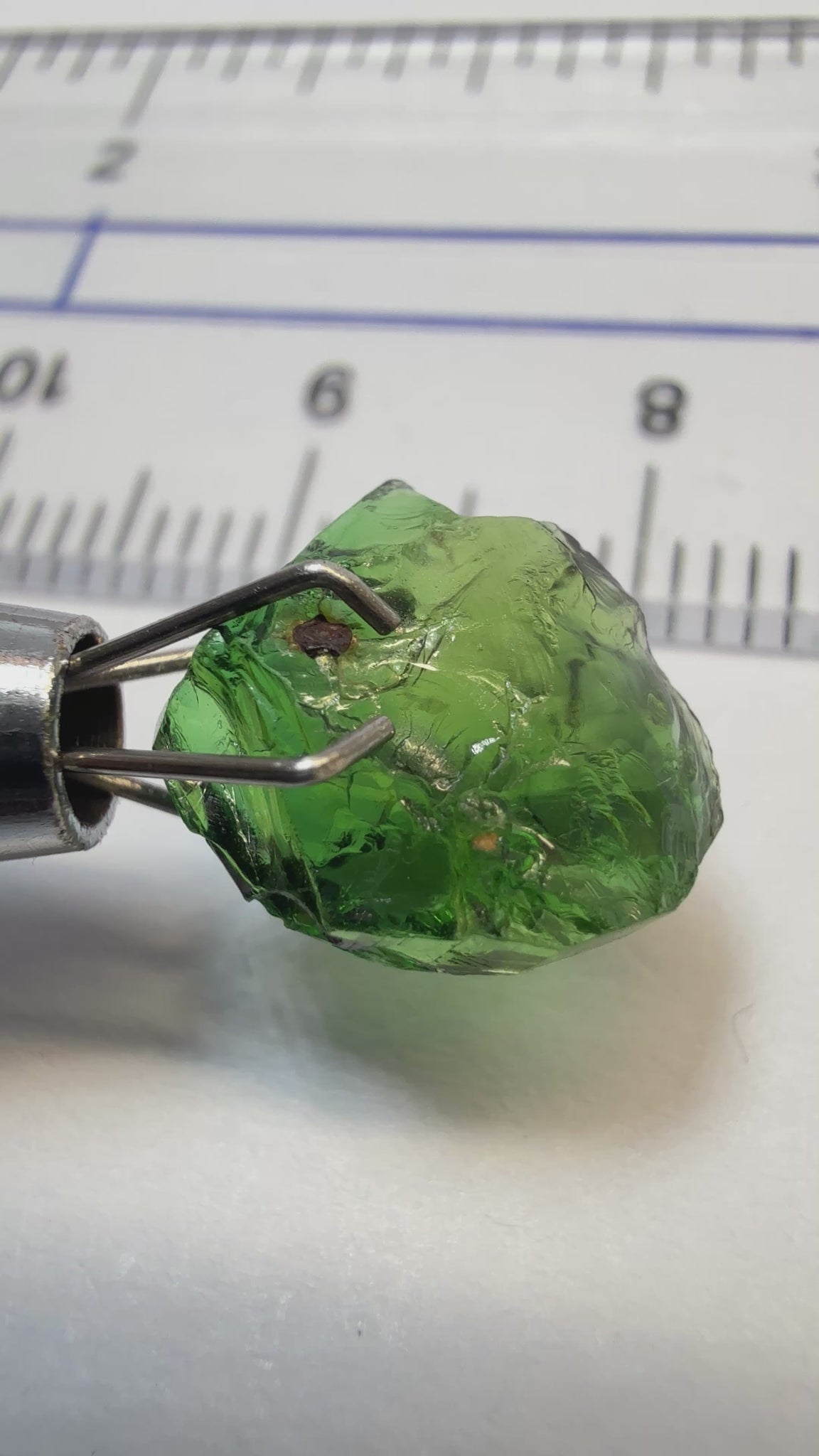 Chrome Tourmaline, 3.56ct, Laletema mts, Tanzania, Untreated Unheated, too thin to facet, excellent to set into jewellery as is.