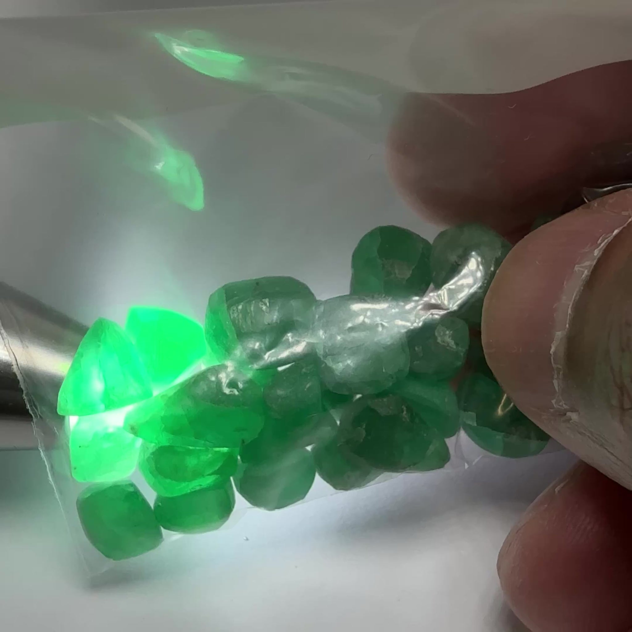 Emerald Preform Lot, 89.28ct, Sumbawanga, Tanzania, Untreated Unheated, no oil, 1.16ct-6.40ct, these are heavily included but a deep saturated colour, with the inclusions probably best to cab, price reflects&nbsp;