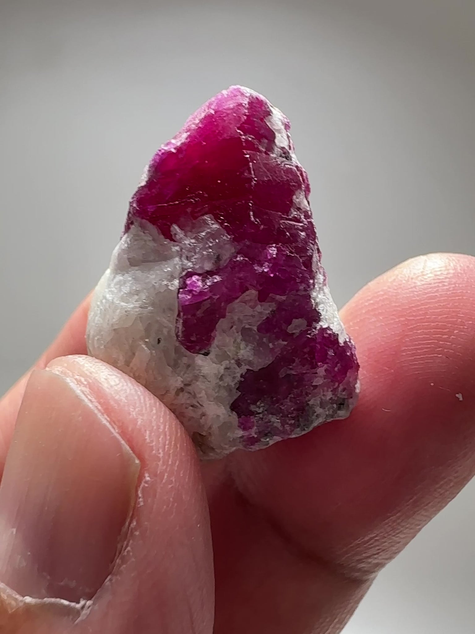 Ruby on Matrix crystal with Pyrite, 76.24ct, West Pokot, Kenya, Untreated Unheated. 2.88 x 2.27 x 1.89cm