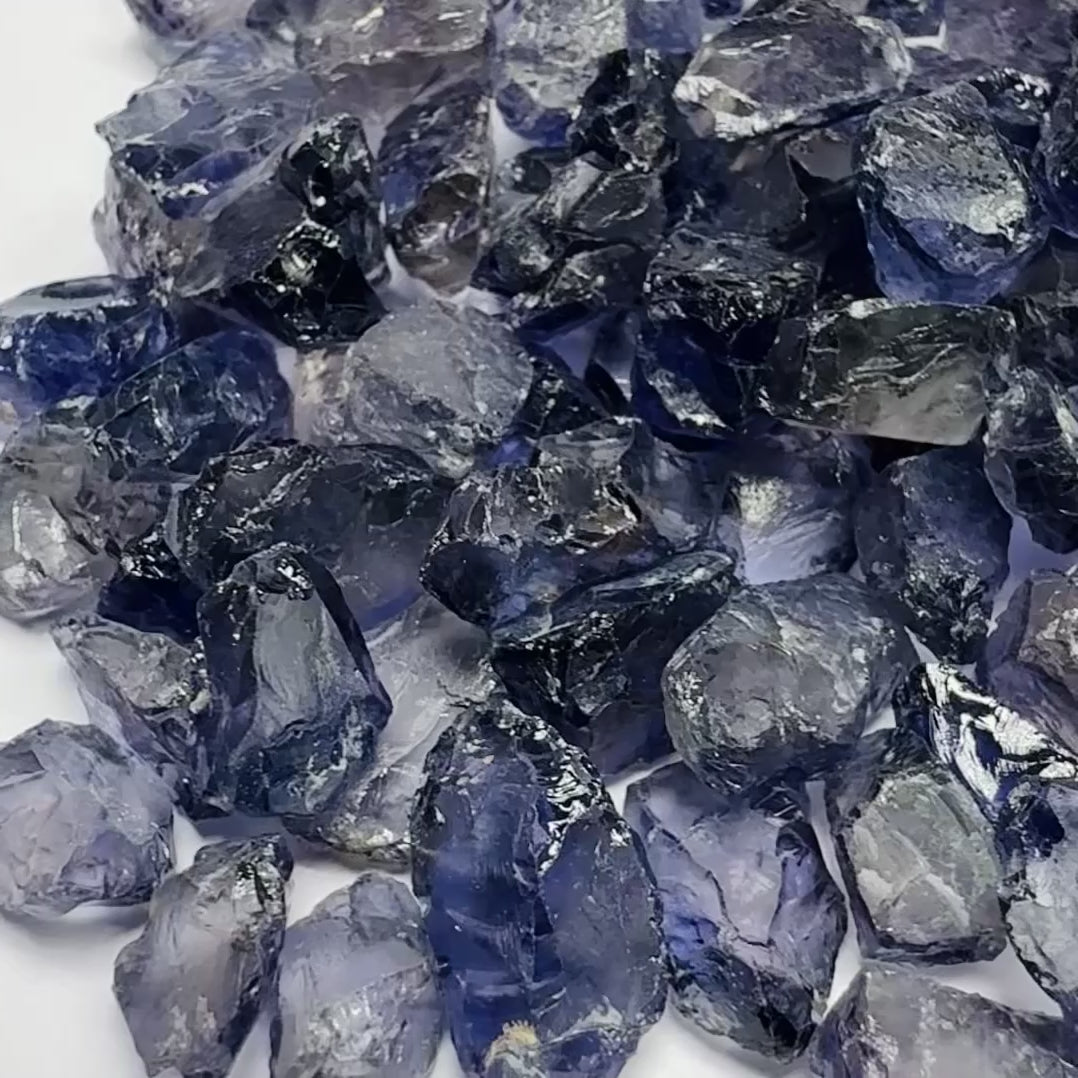 Iolite Lot, 69.30gm / 346.50ct, Babati, Tanzania, Untreated Unheated, mixed clarity lot between clean vvs through to si and flats 2.20ct - 7.66ct
