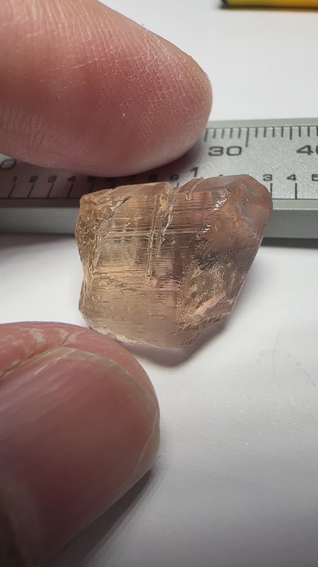 Peach Pink Scapolite, 23.82ct, Very Rare, Tanzania, Untreated Unheated, VVS-IF (flawless)