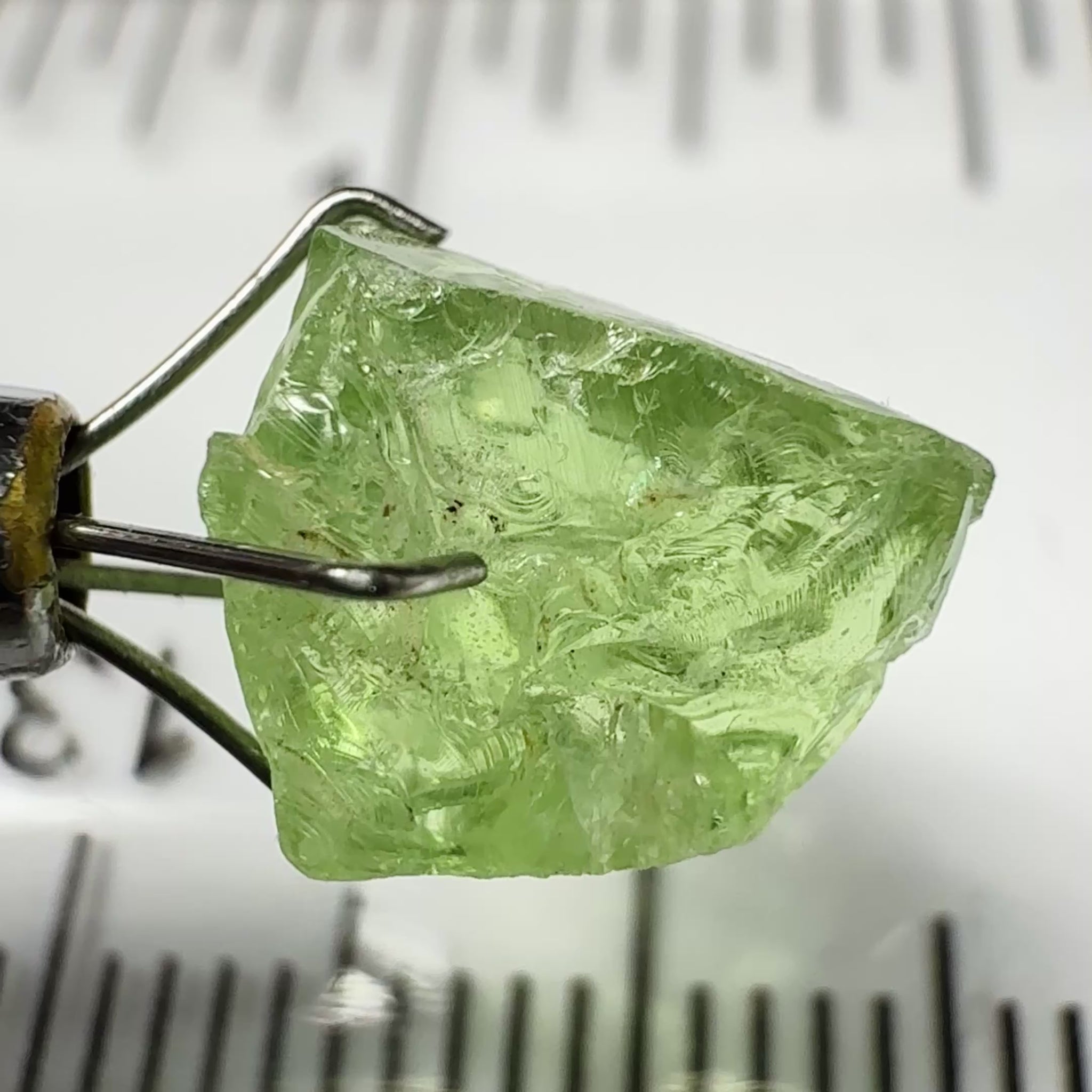 Tsavorite Garnet, 4.94ct, Kenya, Untreated Unheated. Inclusions cracks and veils inside, great for cabbing and setting as is in jewellery