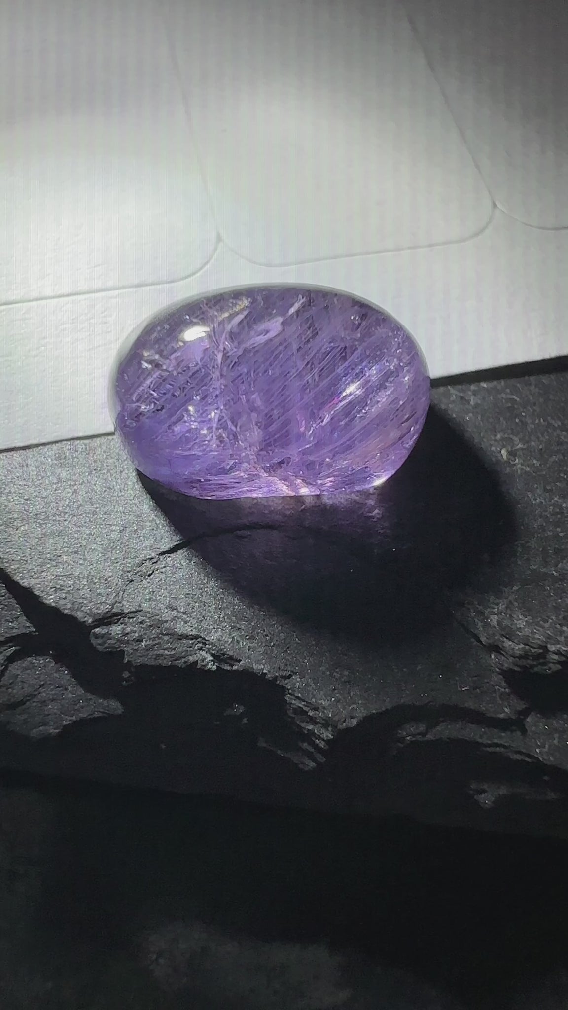 Colour Change Sapphire Cabochon, 3.46ct, Umba Valley, Tanzania. Untreated Unheated.