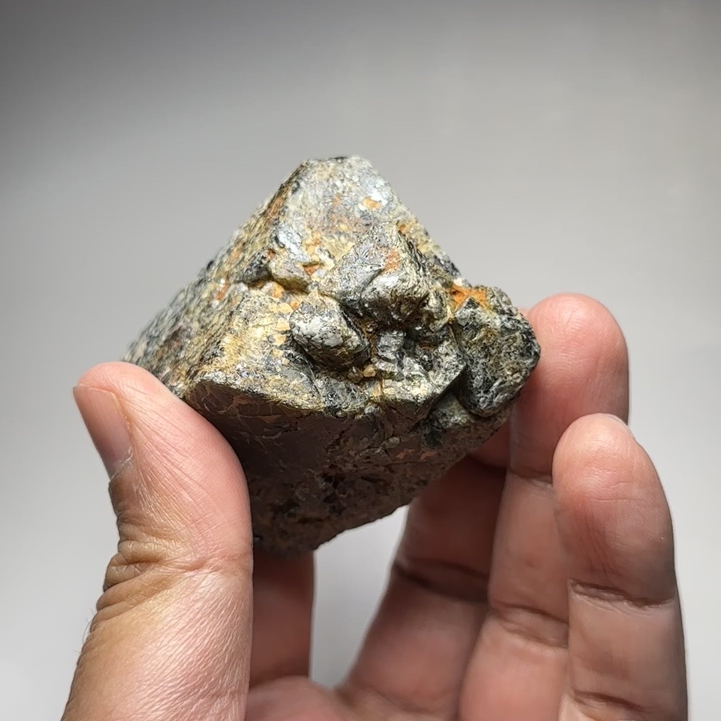 Black Spinel Crystal, 205.40gm / 1027.00ct, 56 x 47 x 47mm, Untreated Unheated, Mahenge, Tanzania