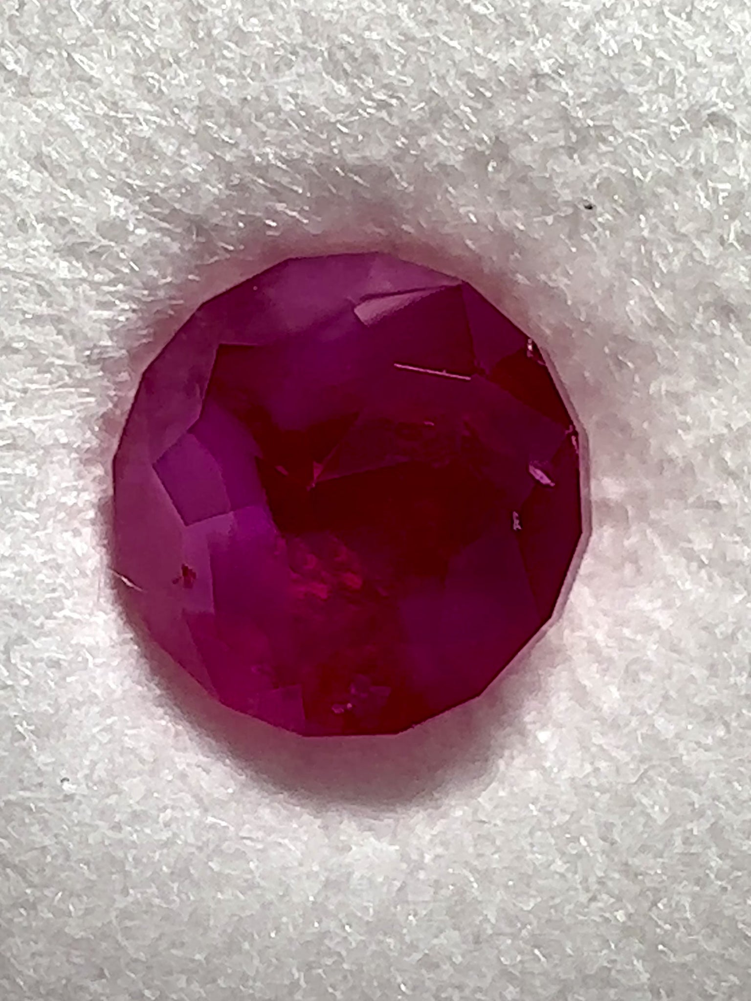 Winza Ruby, Tanzania, 1.475ct, Untreated Unheated. 5.7mm x 6.1mm, Custom Cut by us here in London