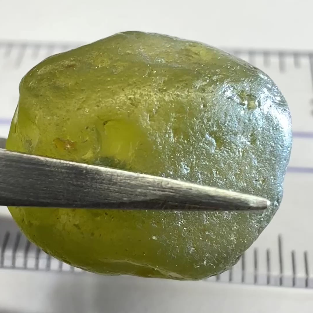 Olive-Green Zircon, 28.89ct, Tunduru, Tanzania, Untreated Unheated, no inclusions, just silk