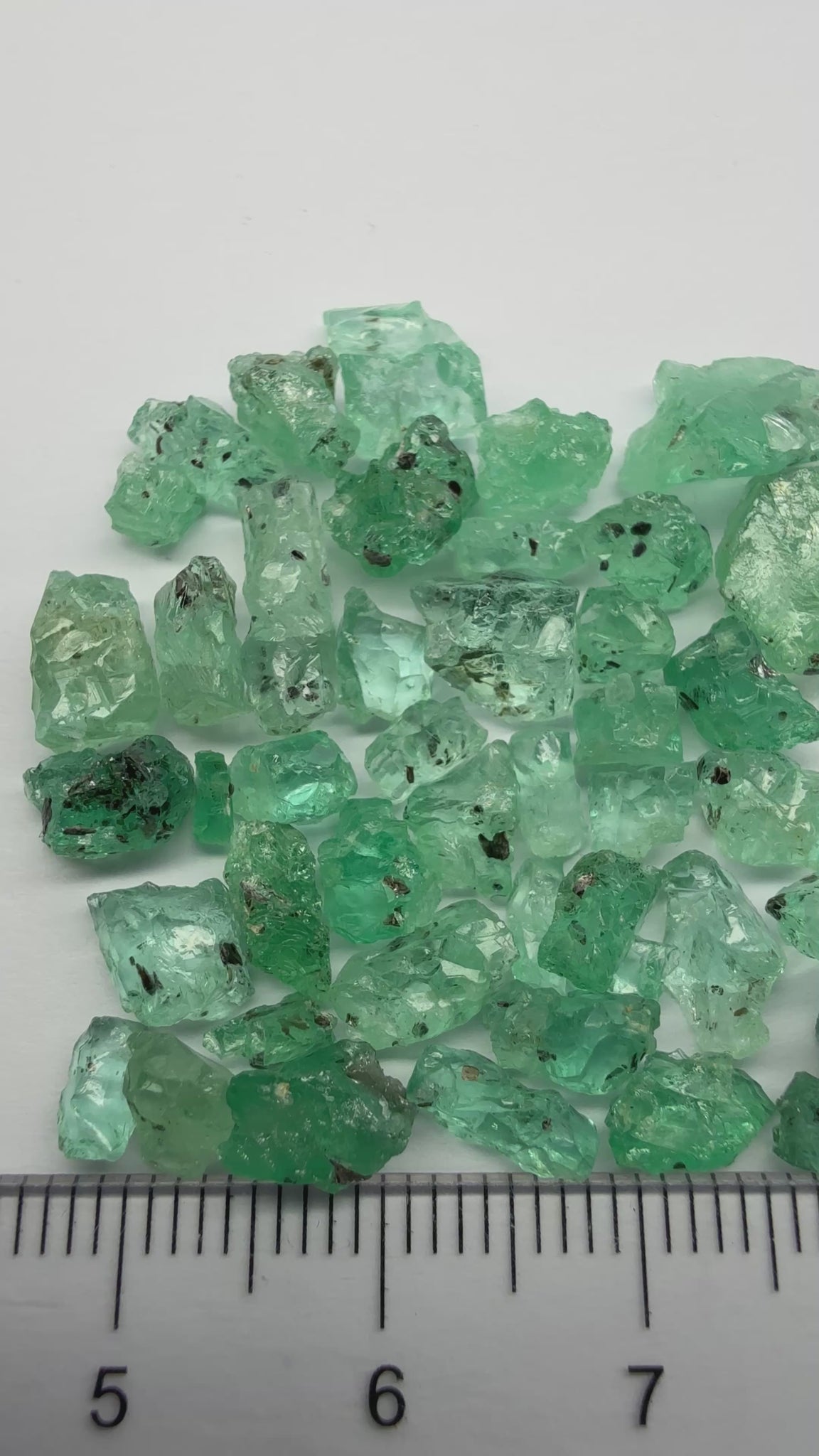 Emerald Crystal Melee/Specimen Grade lot, 34.19ct, Tanzania, Untreated Unheated, No Oil