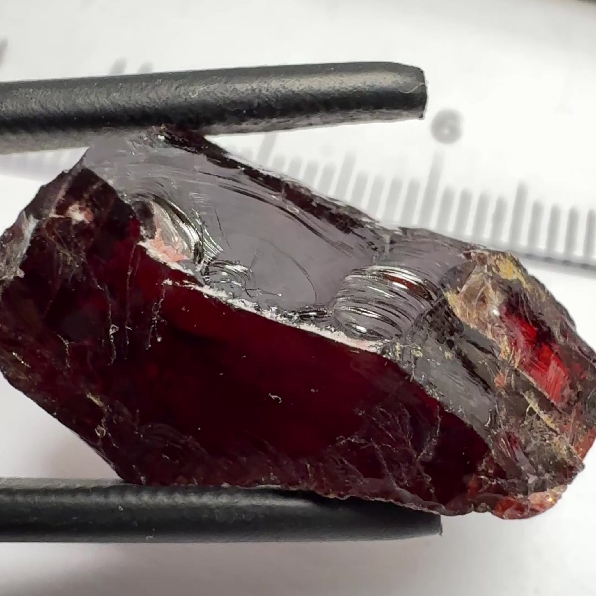 Umba Garnet, 25.81ct, Umba Valley, Tanzania, Untreated Unheated, fine silk inside, very dark