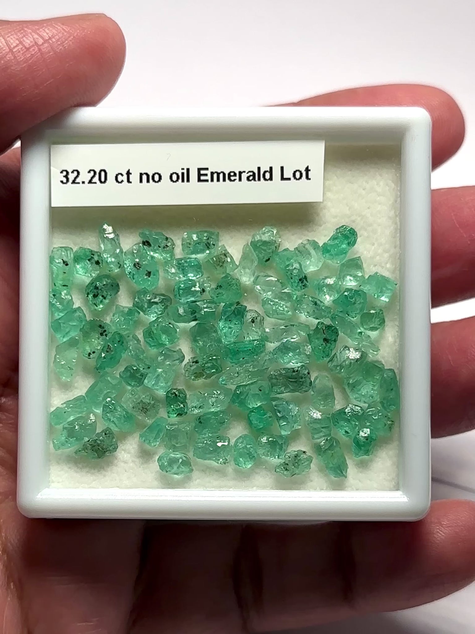 Emerald Crystals Lot, 32.20ct, No Oil, Untreated, Unheated, Tanzania, good for setting as is