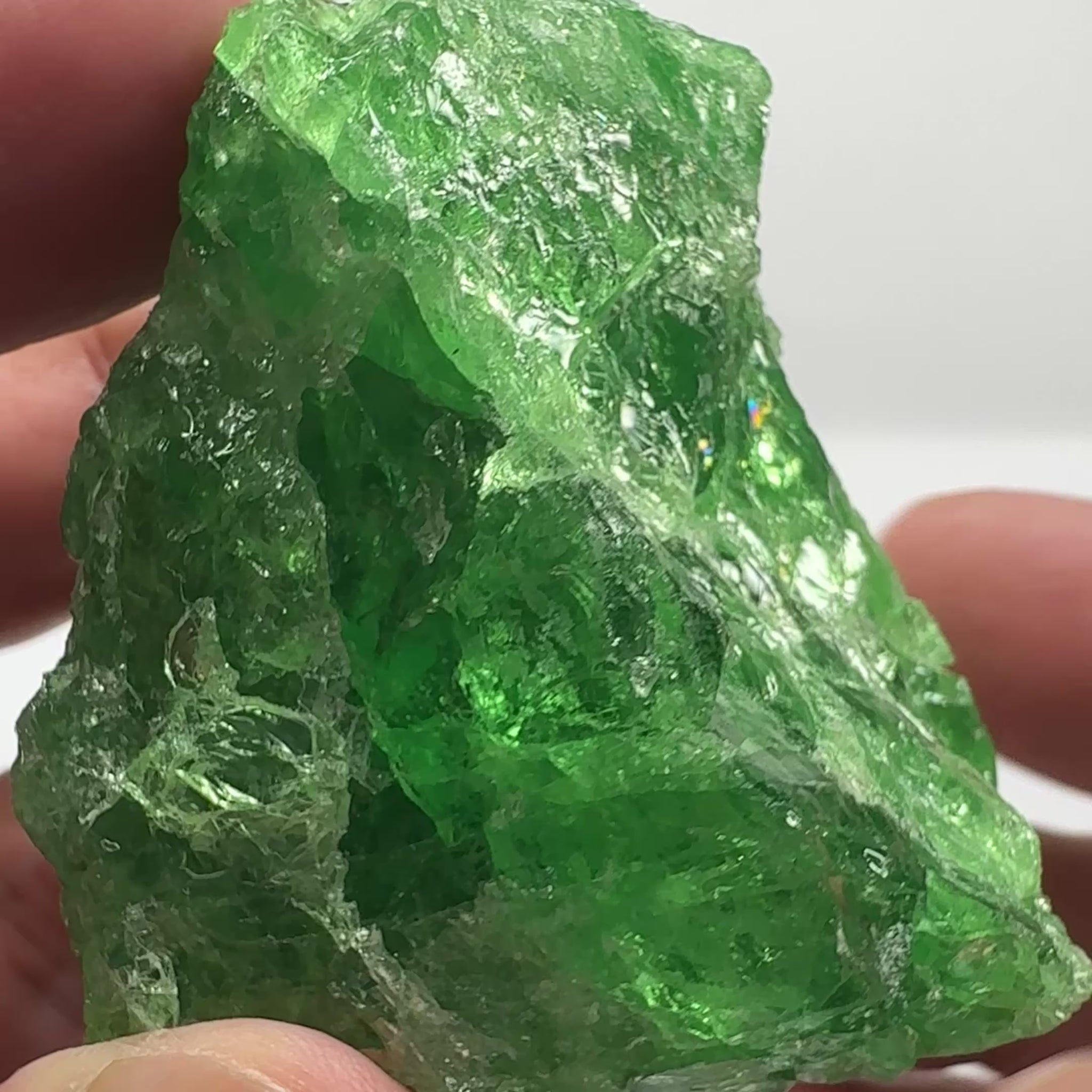 Tsavorite Garnet, 712.50ct / 142.50gm, Olemushuku, Tanzania, Untreated Unheated, a superbly rare piece with faceting portions all round, to be cobbed by a professional, or kept as an investment, see videos