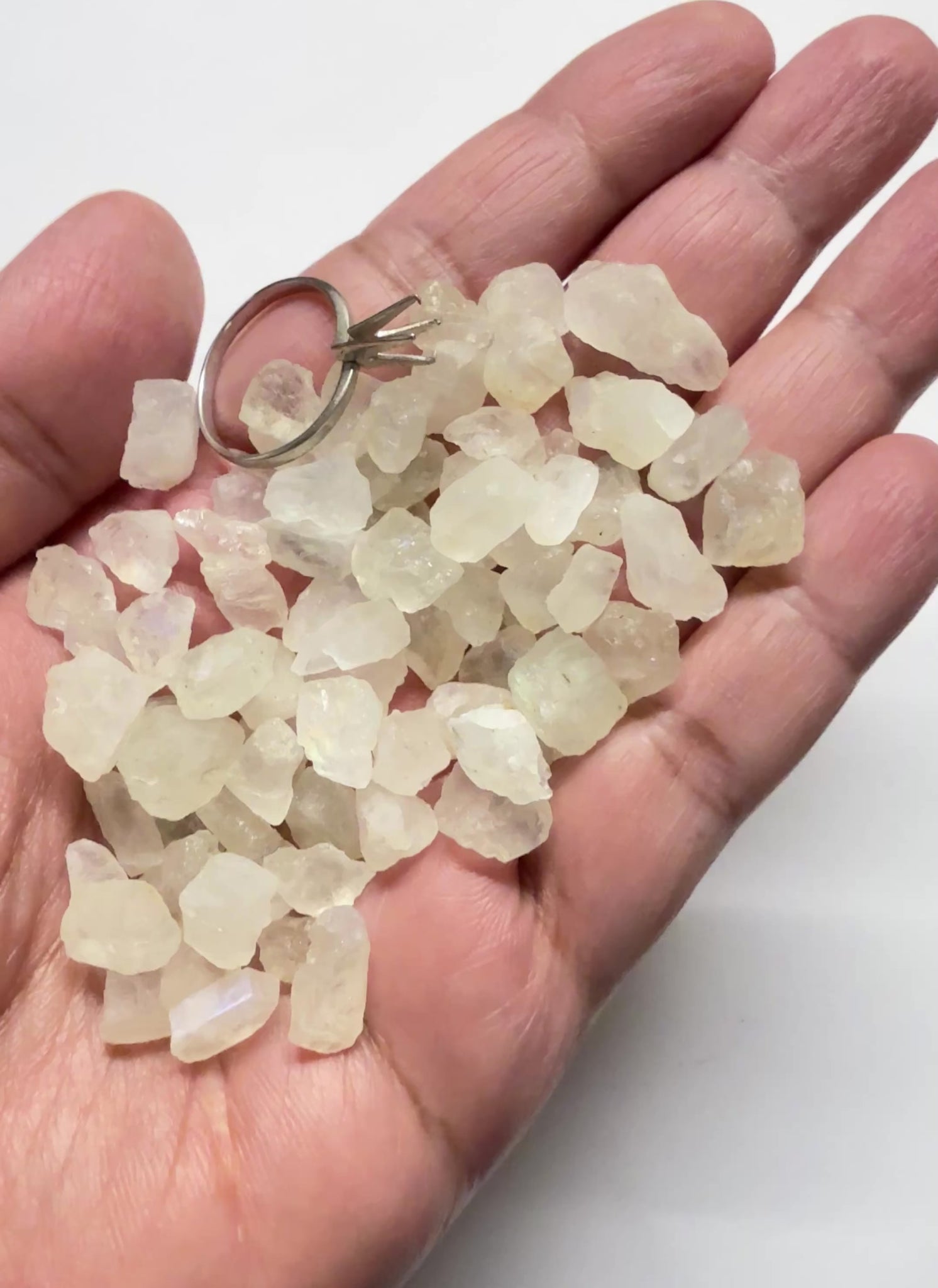 Moonstone, Cabbing / Specimen Grade, Untreated Unheated. From Tanzania, blind pour, price per stone