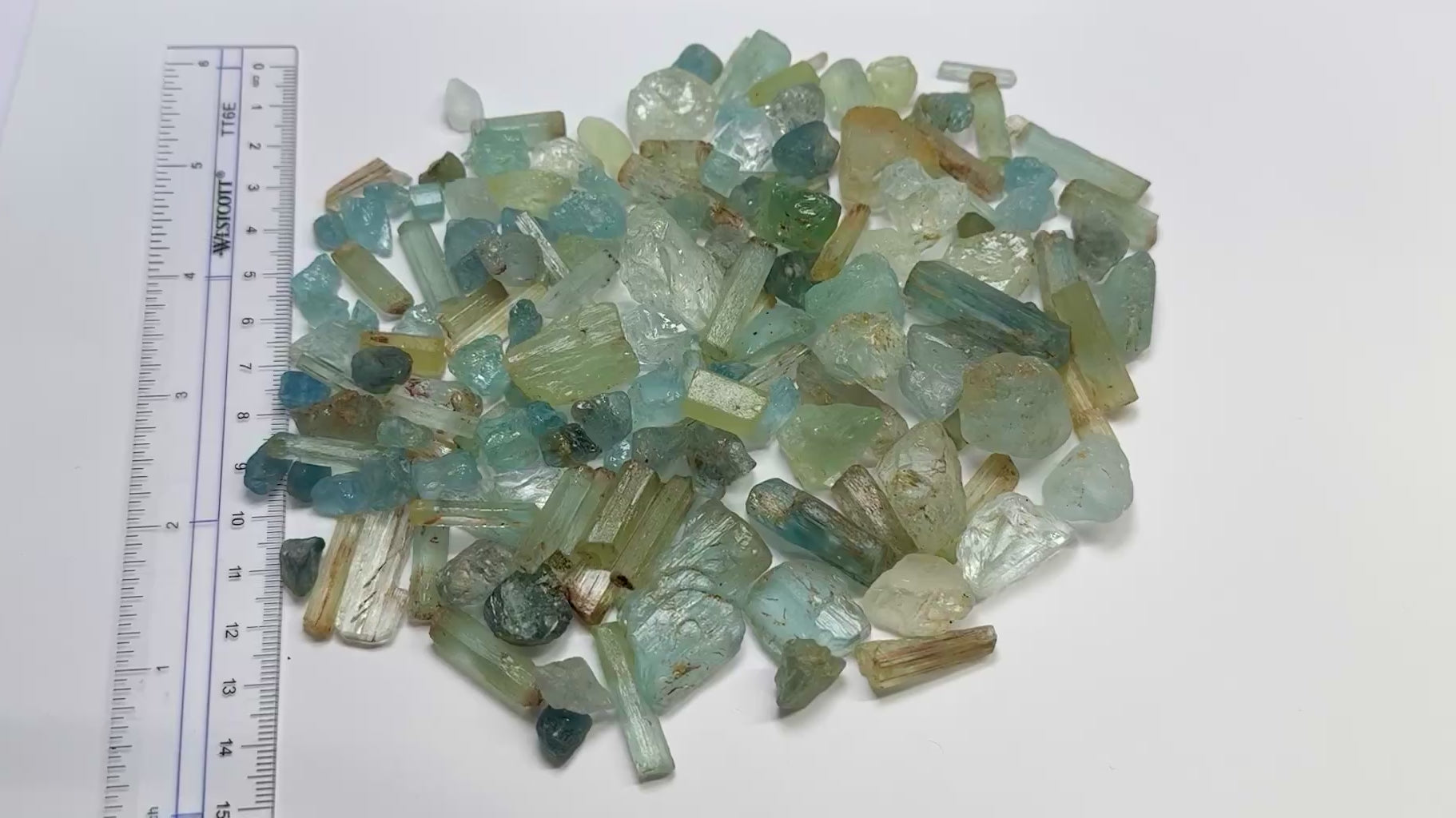 Aquamarine Lot,  261.430gm / 1307.16ct, Songea, Tanzania, Untreated Unheated, Mixed Grade Lot