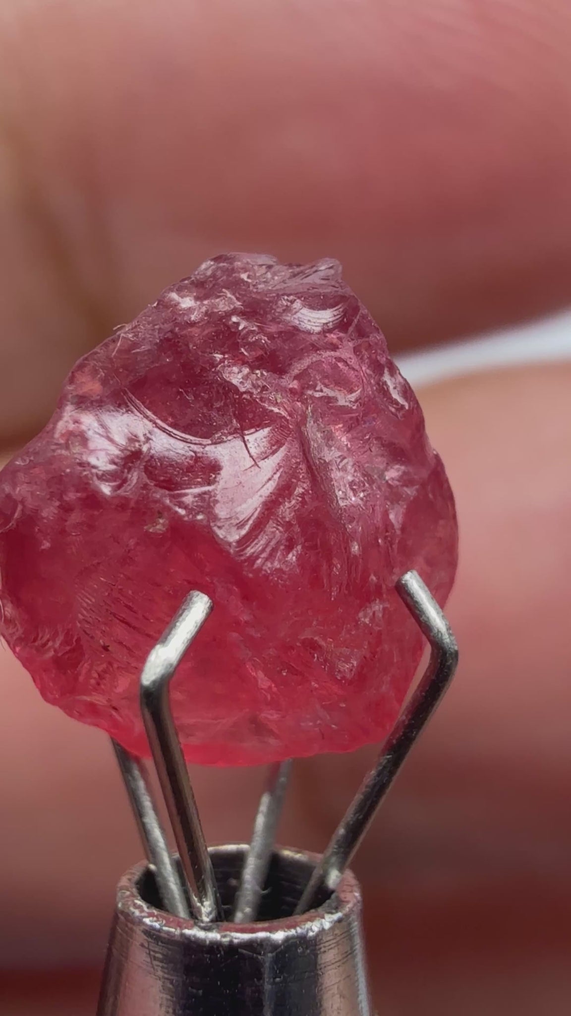 Mahenge Spinel, 3.34ct, Mahenge, Tanzania, Untreated Unheated, veil and few spots, little bit of a flattish shape but excellent colour