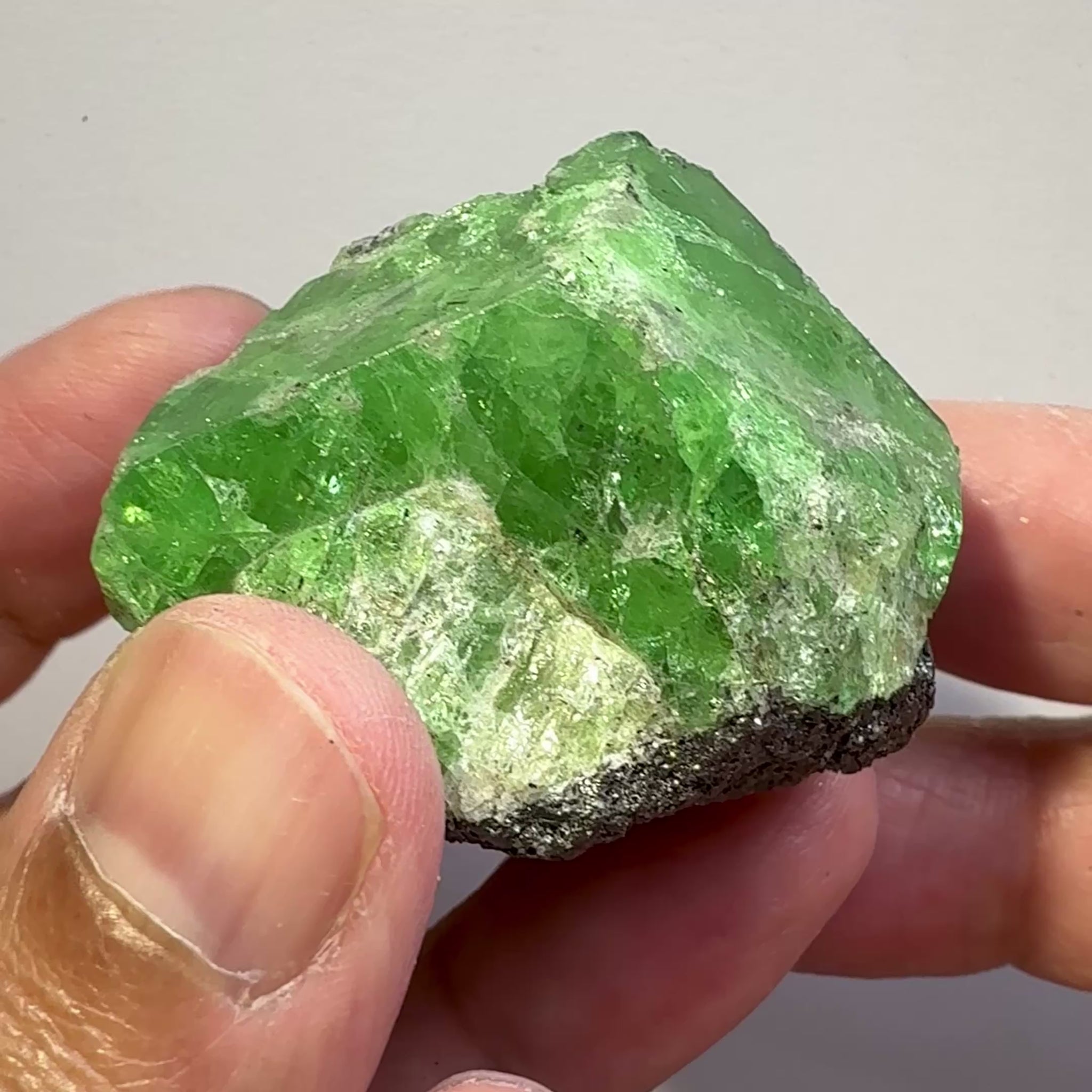 Tsavorite Garnet Crystal, 447.50ct, Merelani, Tanzania, Untreated Unheated