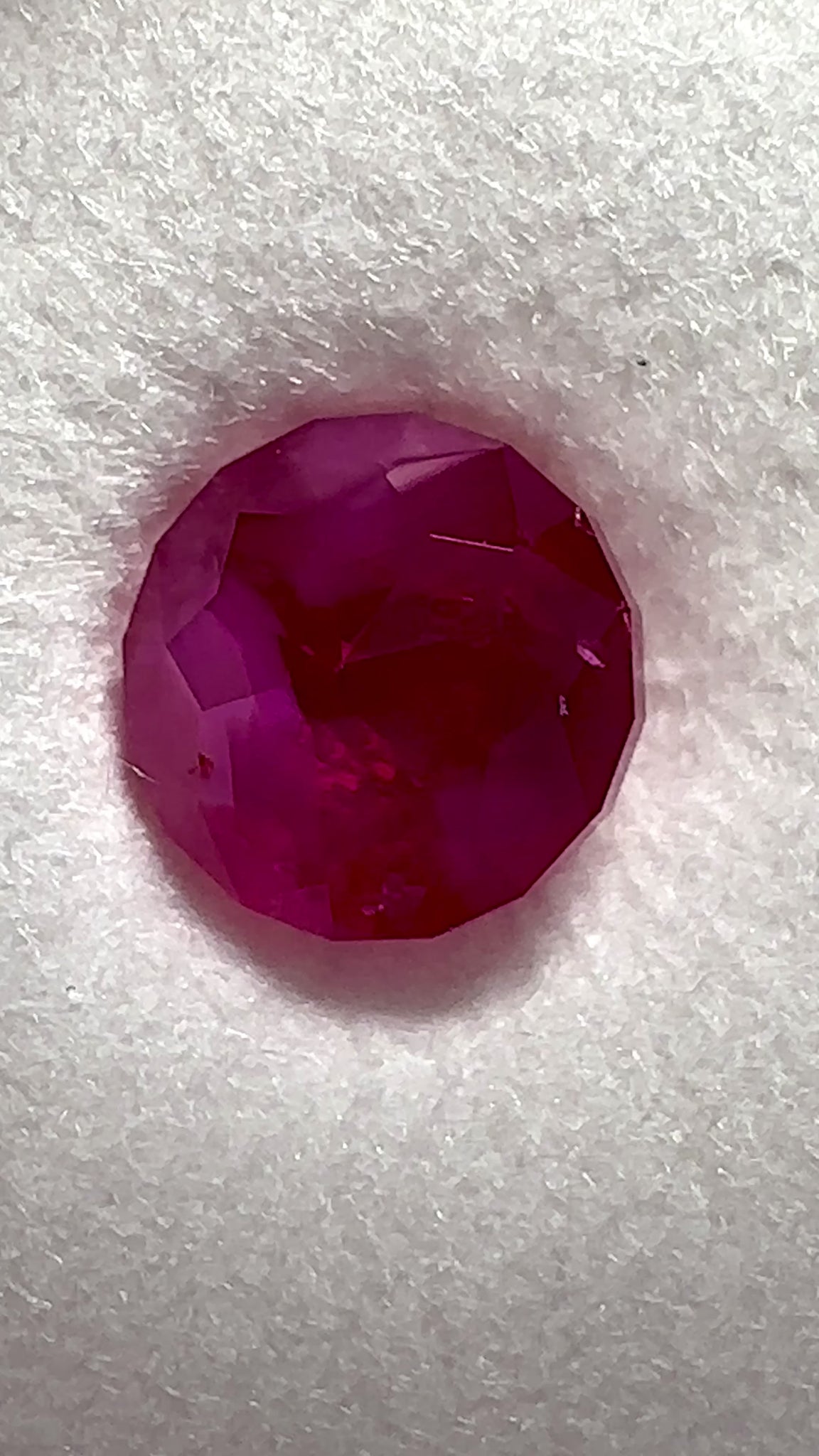 Winza Ruby, Tanzania, 1.475ct, Untreated Unheated. 5.7mm x 6.1mm, Custom Cut by us here in London
