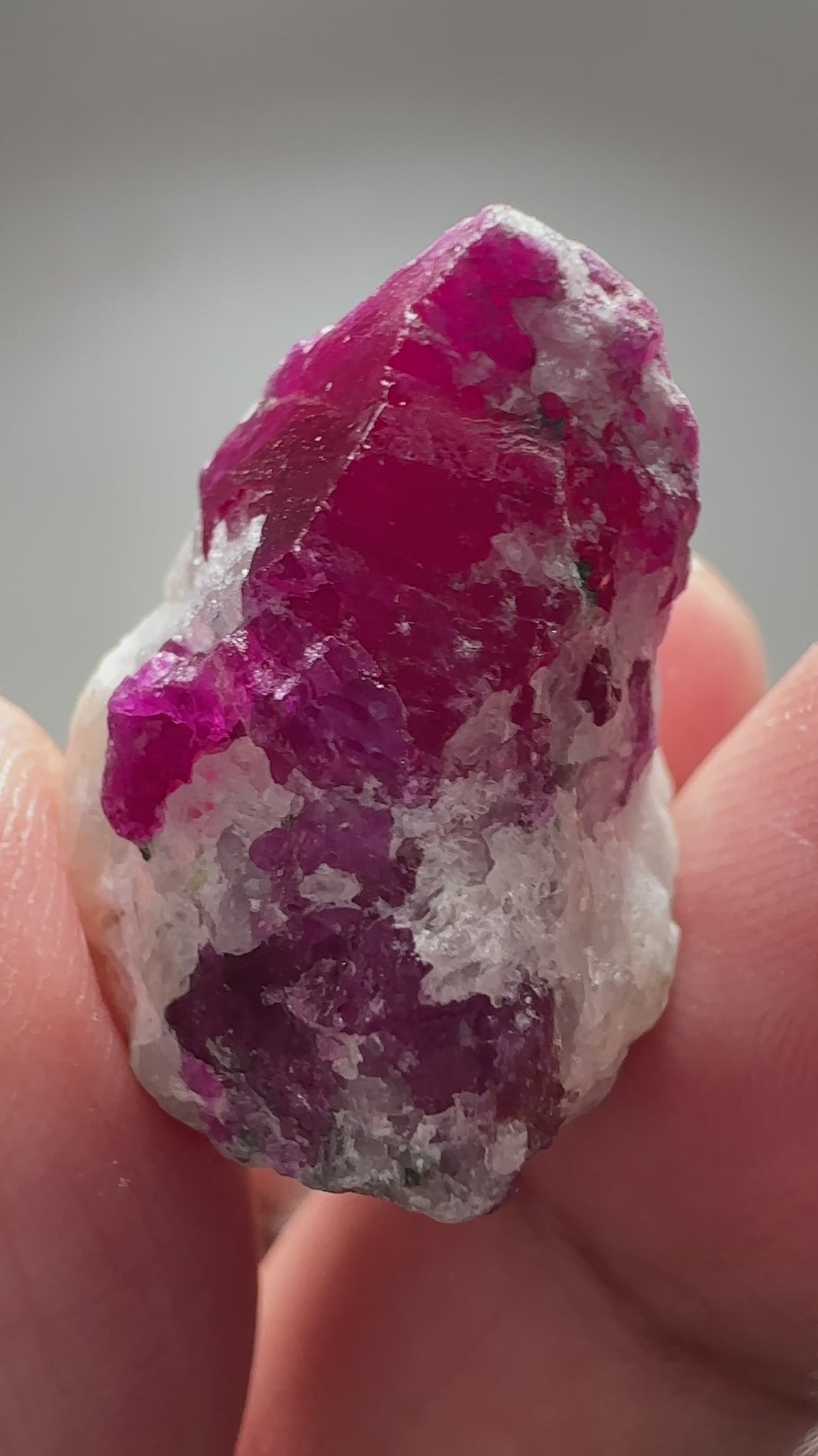 Ruby on Matrix crystal with Pyrite, 76.24ct, West Pokot, Kenya, Untreated Unheated. 2.88 x 2.27 x 1.89cm