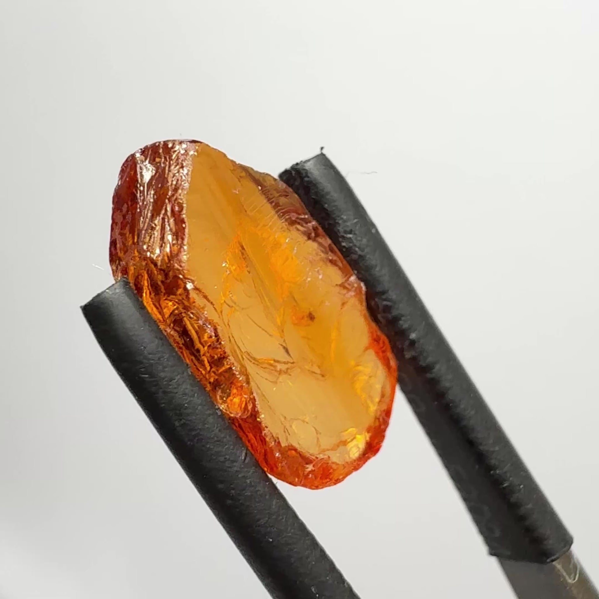 Mandarin Spessartite Garnet, Carrot Colour, 5.00ct, Loliondo, Tanzania, Untreated Unheated, vvs-if, but too flat for faceting but will be great set as is in jewellery