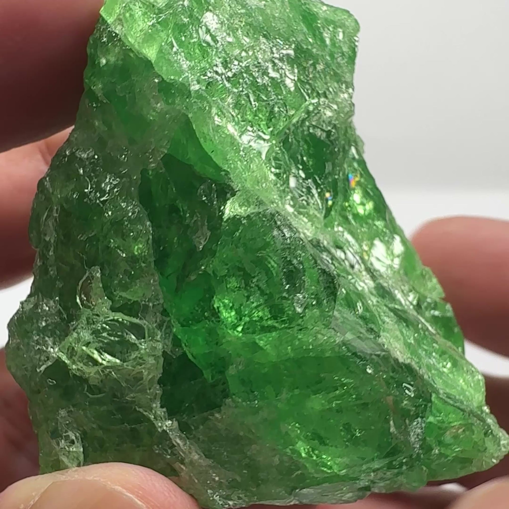 Tsavorite Garnet, 712.50ct / 142.50gm, Olemushuku, Tanzania, Untreated Unheated, a superbly rare piece with faceting portions all round, to be cobbed by a professional, or kept as an investment, see videos