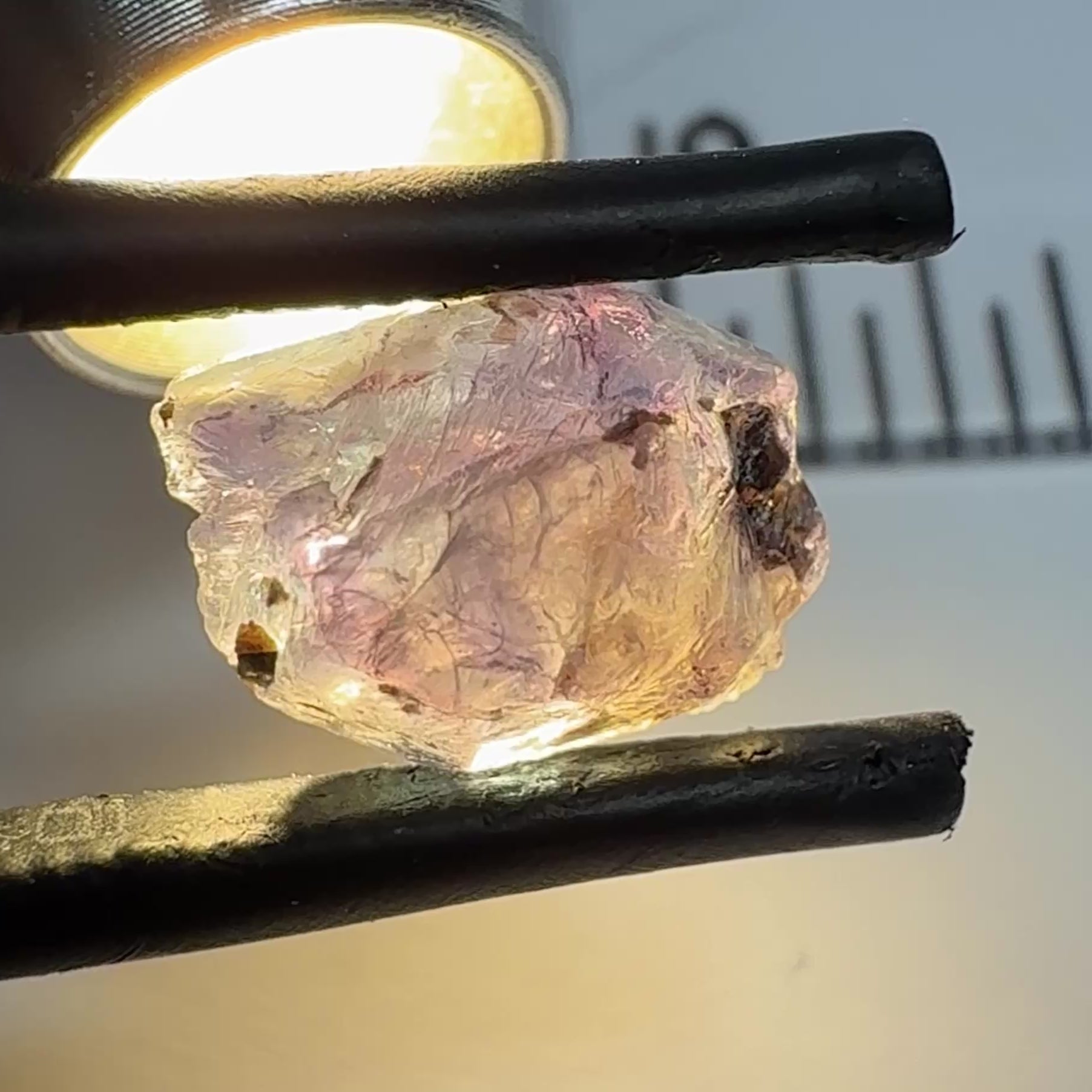 Alexandrite, 3.28ct, Manyara, Tanzania, Untreated Unheated. Good inner Facetable portion, slightly included, once the outer skin gunk is removed. See the videos