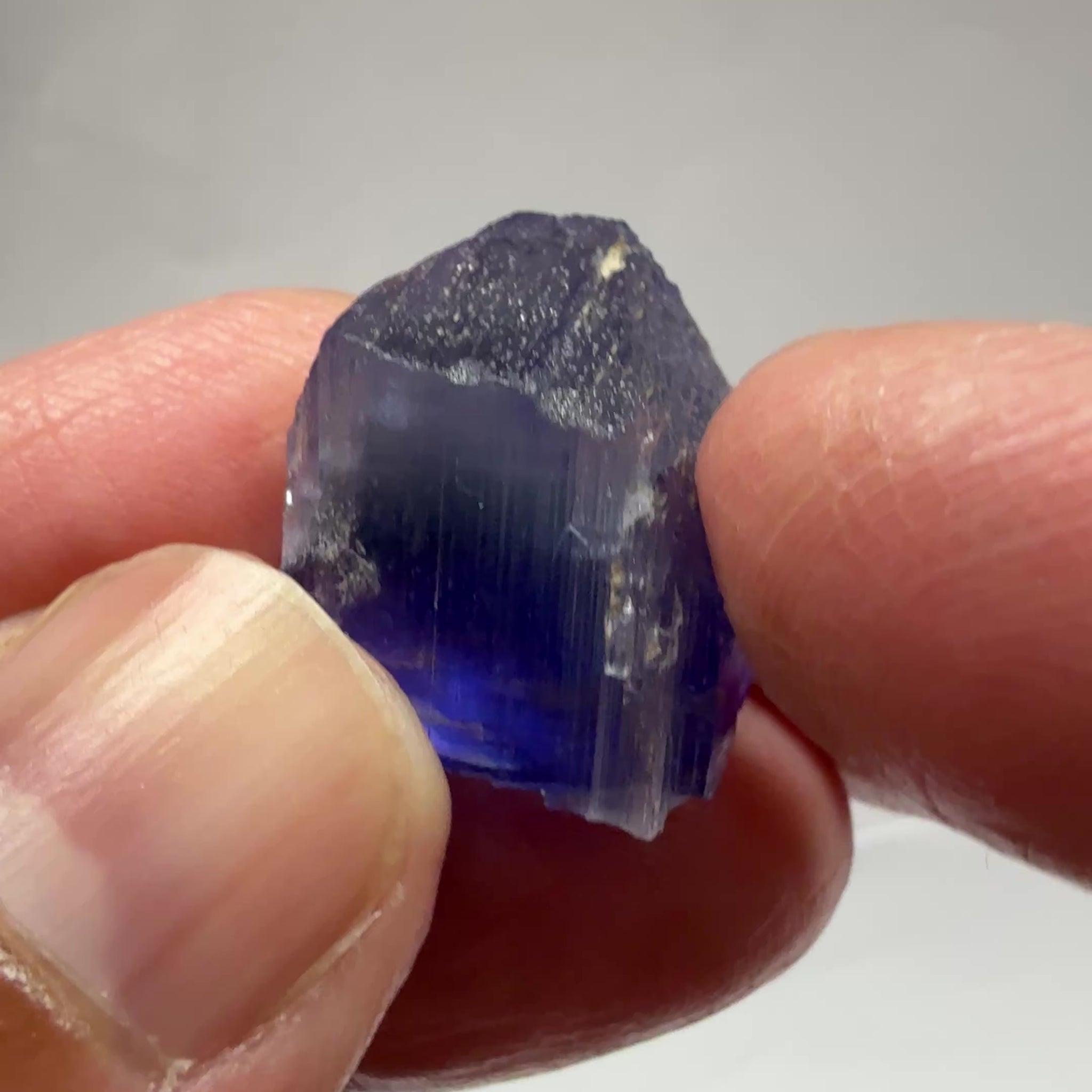 Tanzanite Crystal, 34.89ct, Tanzania, Gently Heated, 20.20 x 16.20 x 15.80mm