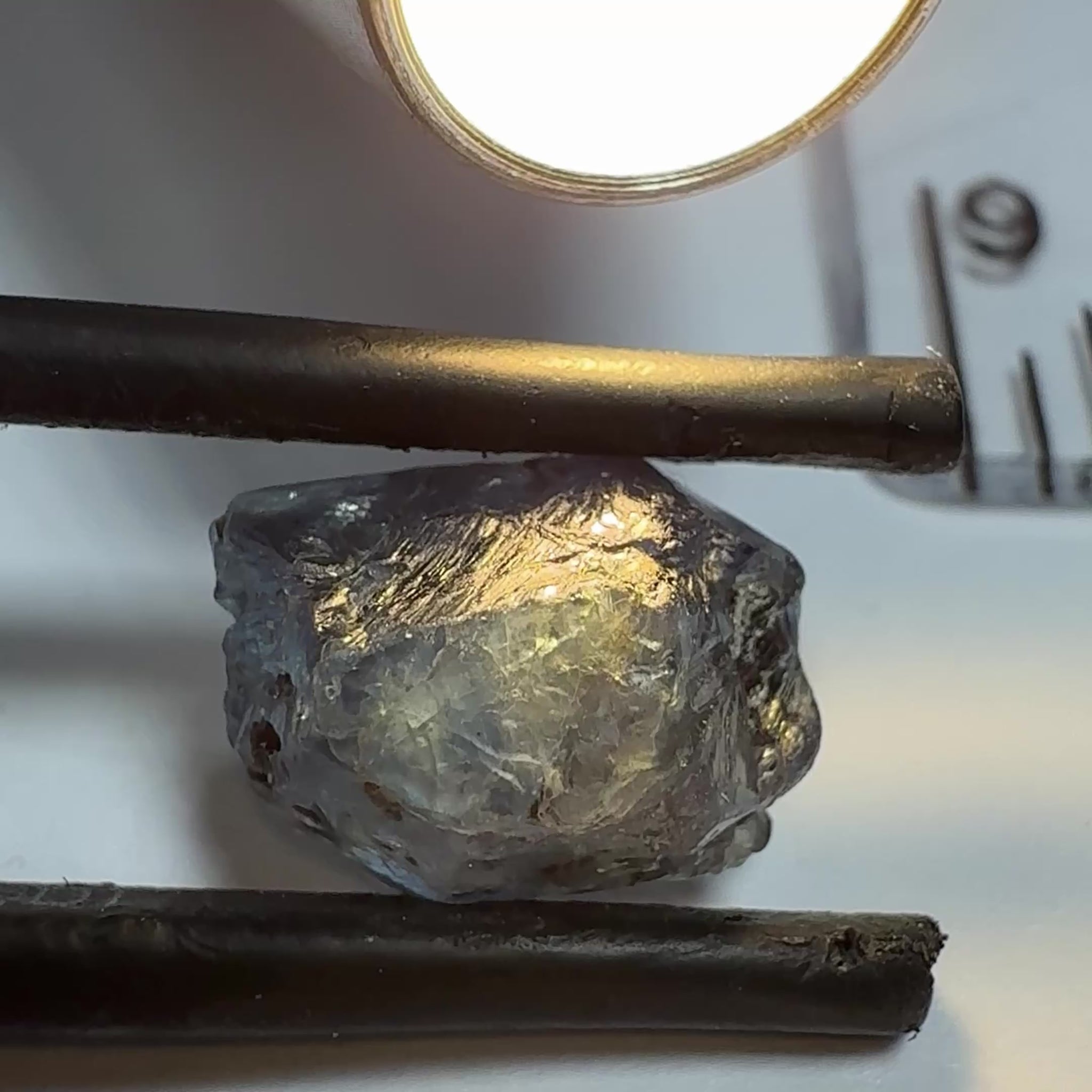 Alexandrite, 3.28ct, Manyara, Tanzania, Untreated Unheated. Good inner Facetable portion, slightly included, once the outer skin gunk is removed. See the videos