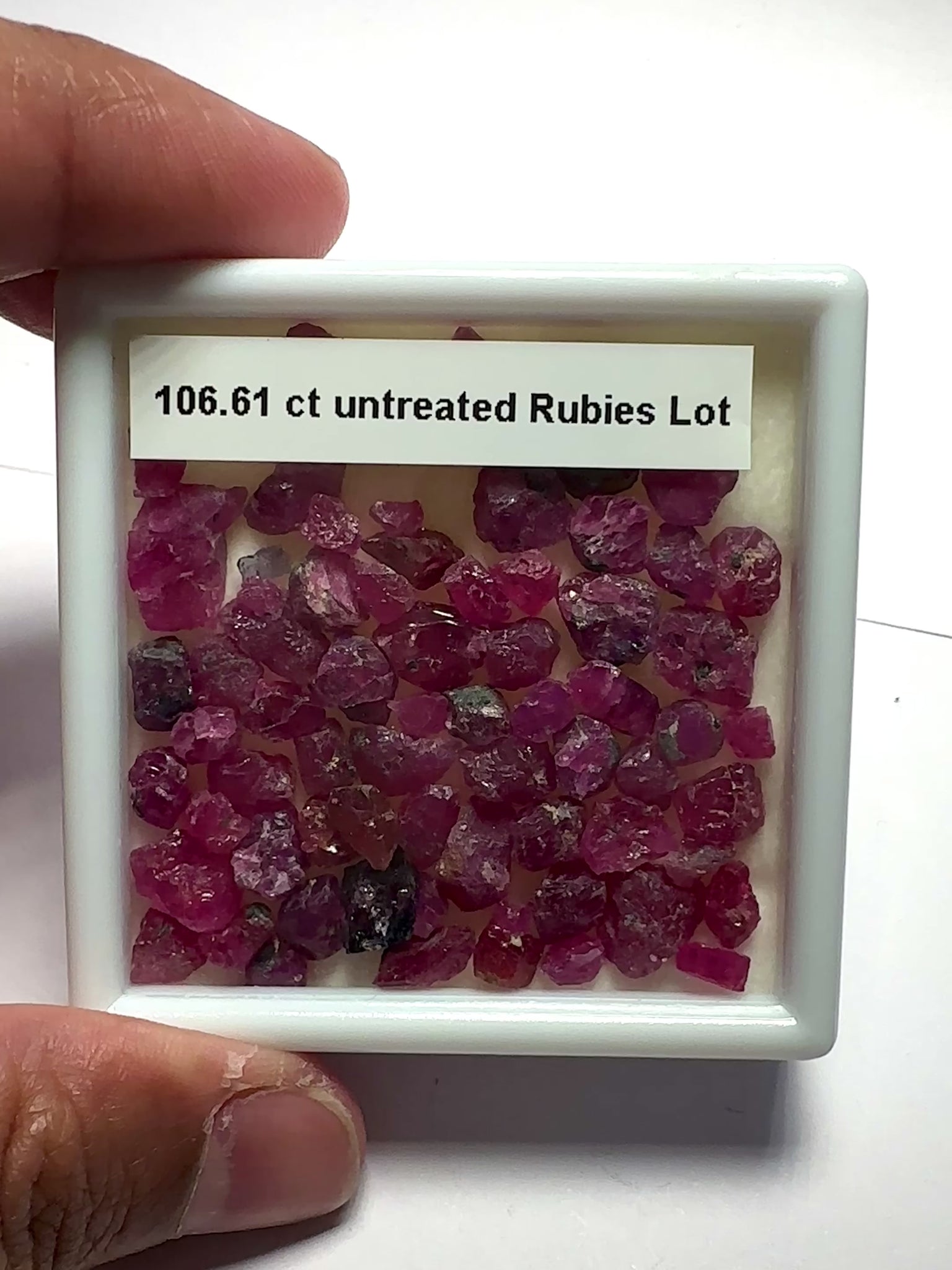 Ruby Lot, Winza, 106.61ct, Tanzania, Untreated Unheated, good for setting as is