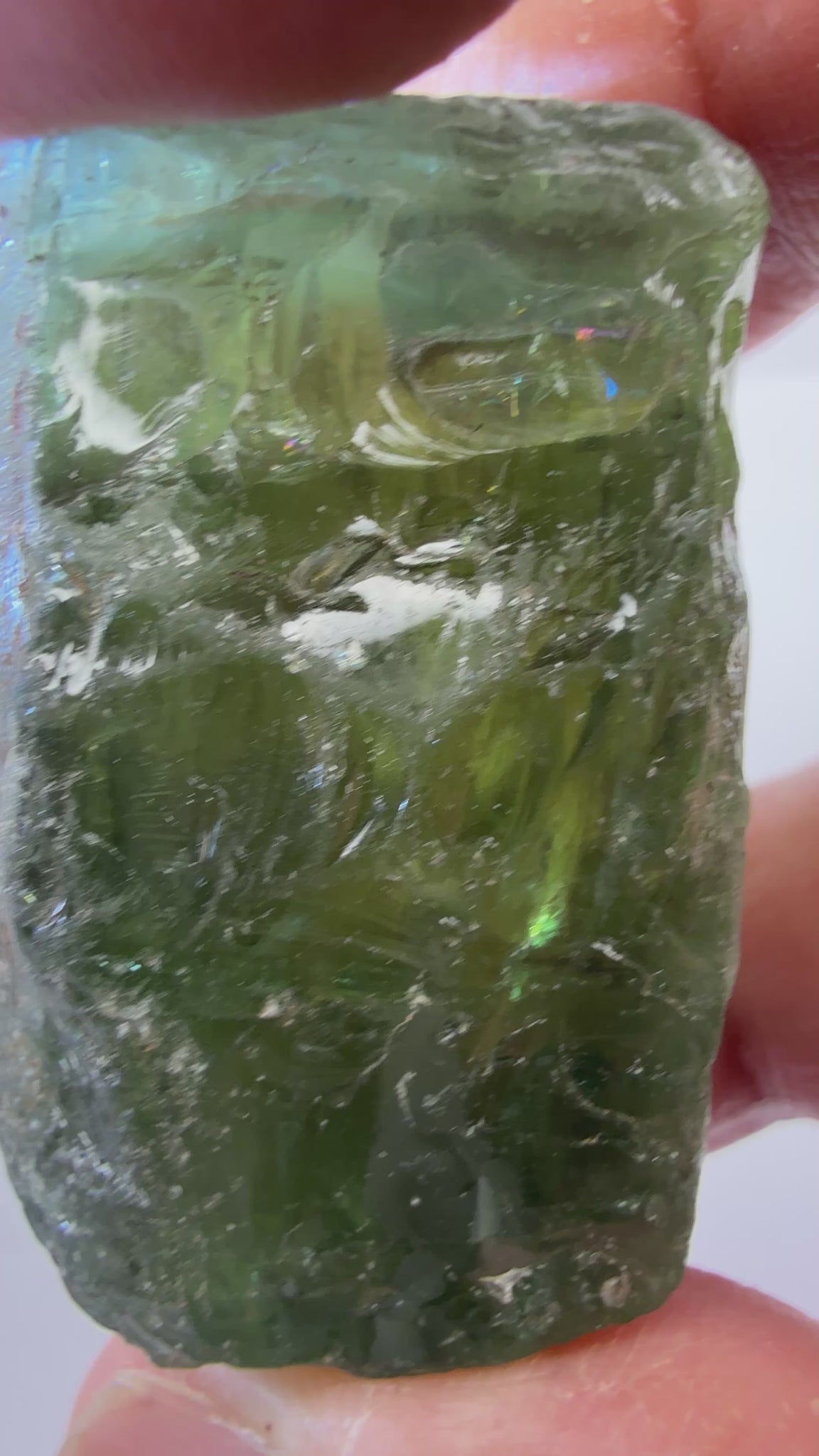 Apatite crystal, Cabbing rough, 191.87ct, Tanzania, Untreated Unheated, silky cabbing rough, see video