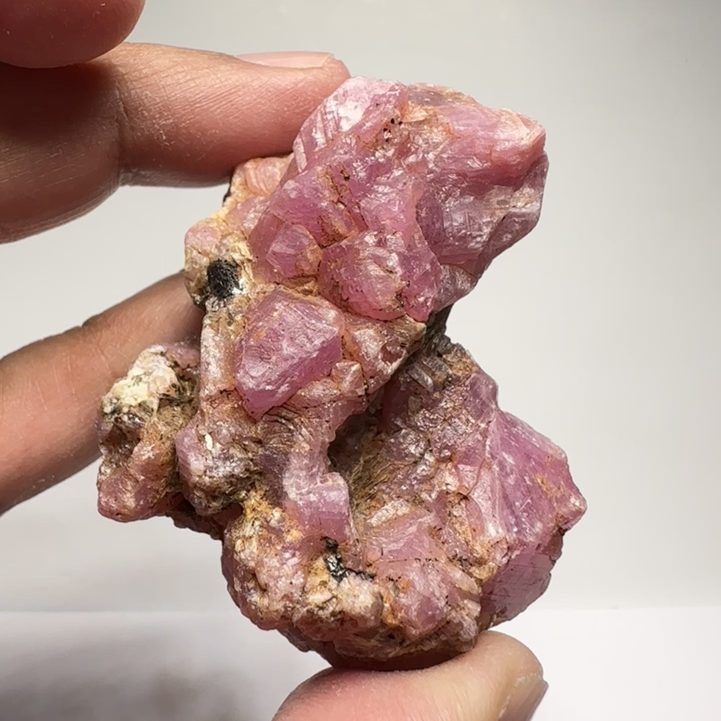 Ruby Crystal Cluster, 483.50ct / 96.70gm, Morogoro, Tanzania, Untreated Unheated, 57 x 30 x 46mm