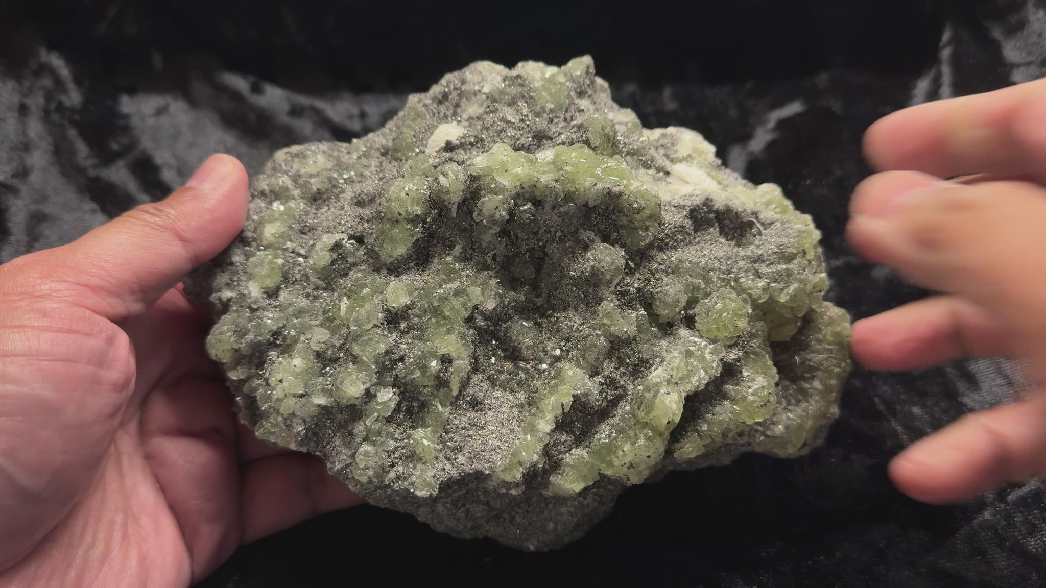 Prehnite Crystal, 1.978kg, Merelani, Tanzania, mined with Tanzanite, Unheated Untreated, still with mine dirt, needs to be washed