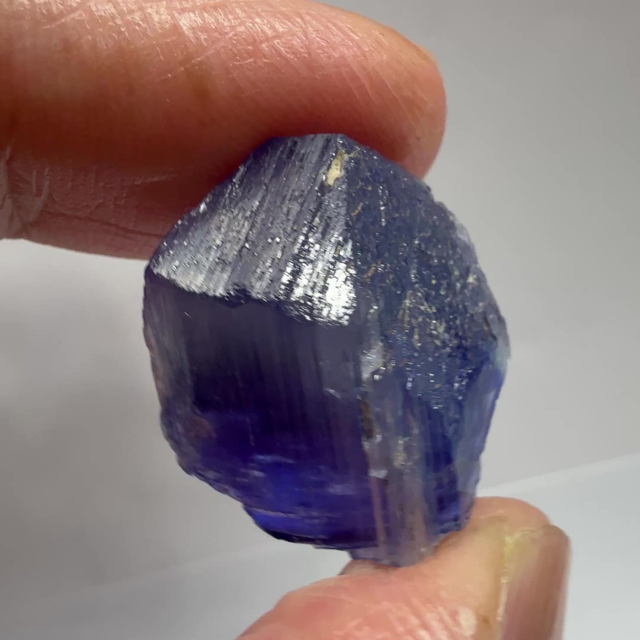 Tanzanite Crystal, 34.89ct, Tanzania, Gently Heated, 20.20 x 16.20 x 15.80mm